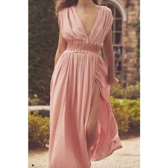 Free People - Devon Maxi Dress Rose size XSmall - Picture 2 of 8